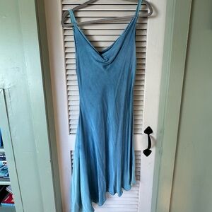 Chic Asymmetrical Blue Dress